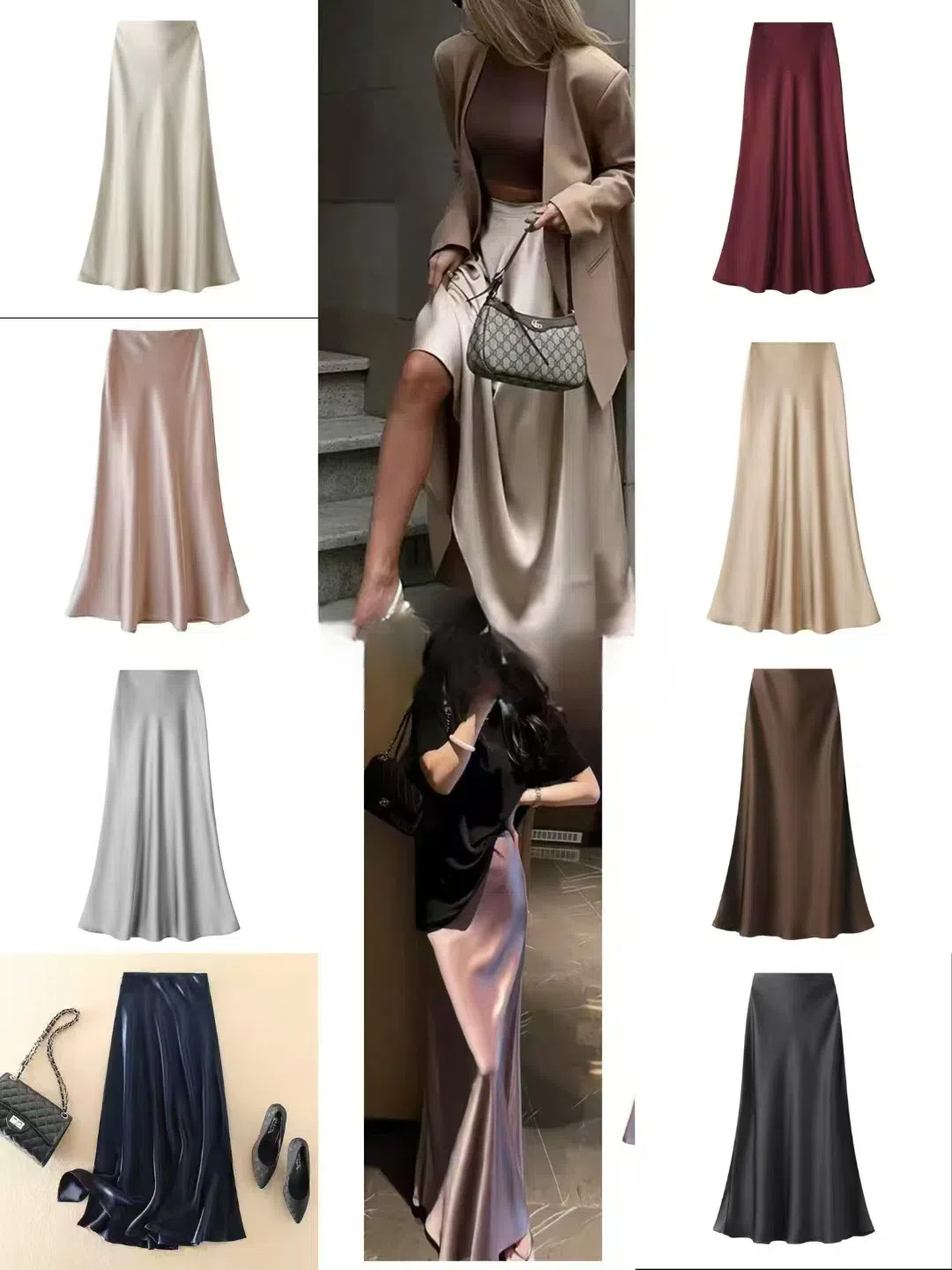 ELEGANT SILKY SKIRT